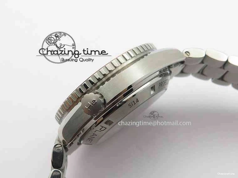 0320 Sophisticated Planet Ocean Master Chronometer Chrono SS OM 1:1 Best Edition Orange On SS Bracelet A 8156